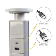Torre de Tomada Retrátil Bivolt com USB-A e USB-C - 3 Tomadas 20A para Embutir - imagem 5