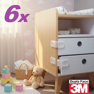 Kit com 6 Travas de Gaveta Laterais Transparentes com Adesivo 3M - Segurança e Praticidade para sua Casa - imagem 3