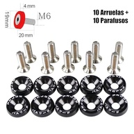 Kit 10 Parafusos M6 Anodizados Pretos com Arruela - Tuning e Personalização Automotiva - imagem 3