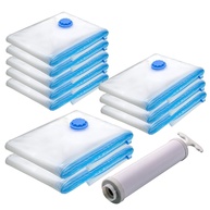 Kit 10 Sacos a Vácuo com Bomba Manual - Organize Malas, Roupas e Guarda Espaço - imagem 1