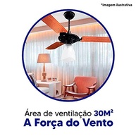 Ventilador de Teto Yris Ventex Preto/Mogno 127V - Moderno, com Luz e Controle Touch - imagem 5