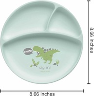 Prato de Silicone Dinossauro para Bebês - Seguro, Livre de BPA e com Ventosa - imagem 3