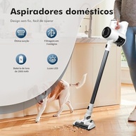 Aspirador de Pó Vertical Sem Fio 120W com Escova LED - Potência 9.5Kpa, Bateria 2000mAh, 32 Minutos de Autonomia, Ideal para Pets - imagem 3