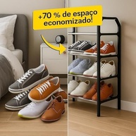 Sapateira Vertical 4 Andares - Organizador de Sapatos com Estrutura Reforçada, Ideal para Quartos e Closets - imagem 4
