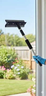 Rodo Janela Profissional com Cabo Extensível - Limpador de Vidros com Cabeça Articulada e Lâmina de Borracha - imagem 2