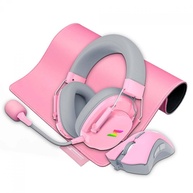 Combo Gamer Rosa SuperFrame Magnus: Headset, Mouse e Mousepad - imagem 1