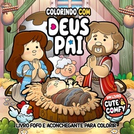 Livro de Colorir Adulto: Colorindo com Deus Pai - Momentos Cute & Comfy de Fé - imagem 1