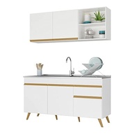 Cozinha Compacta Veneza Gw Multimóveis com Balção e Armários Branca – Design Moderno e Espaço Otimizado - imagem 4