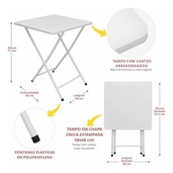 Mesa de Bar Dobrável em Aço com Pés Emborrachados - Ideal para Ambientes Compactos - imagem 3