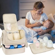 Jaffzora Bolsa Térmica para Bomba Tira-Leite Vestível - Compatível com Willow/Elvie/Momcozy - Com Refrigeração e Tapete Impermeável - imagem 3