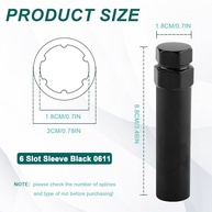 Soquete 6 Estrias para Remoção de Chave de Bloqueio de Roda - Compatível com 19mm e 21mm - imagem 3