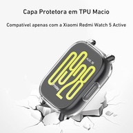 2Peças Capas Protetor de Tela Compatível com Xiaomi Redmi Watch 5 Active,Capa Protetora Bumper Case de TPU para Redmi Watch 5 Active - imagem 3