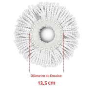 Kit 4 Refis Mop Fit 13,5cm Microfibra - Compatível com Esfregão 360 Flash Limp RMOP5011 - imagem 2