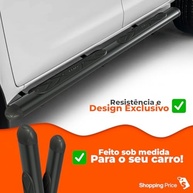 Estribo Lateral Oval Preto Fiat Strada Cabine Dupla/Simples (2021-2025) - Kit Completo - imagem 3