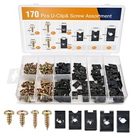 Kit Completo 170 Peças Clipes U e Parafusos para Carros - Reparo Universal Painel e Porta - imagem 2