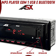 Rádio MP3 Player Bluetooth 40W ASX8003: Som Completo! - imagem 2