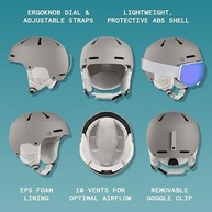 Capacete Retrospec Comstock: Proteção e Conforto para Esqui e Snowboard - imagem 3