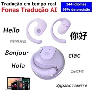 Fone de Ouvido Tradutor Inteligente Lilás: Comunicação Global em Tempo Real 🌐 - imagem 3