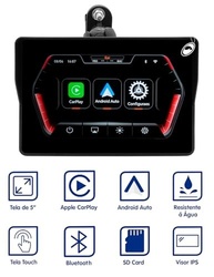Multimídia Moto 5" Resistente à Água HM-501 H-Tech: Aventura e Conectividade na Estrada! - imagem 4
