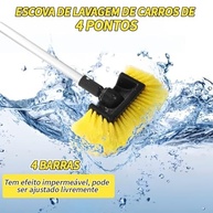 Escova Retrátil para Lavagem de Carros 152CM - 4 Seções, Conexão Mangueira, Cerdas Macias - imagem 4