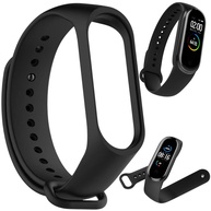 Pulseira MI Band 5 e 6 Silicone Premium- Compatível Confortável - Bracelete de Reposição Esportiva e Ajustável - Design Anatômico (Preto) - imagem 1