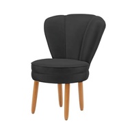 Cadeira Poltrona para Recepção em Veludo Preto | Design Moderno e Confortável MOBLAN - imagem 2