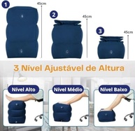 Travesseiro Inflável Apoio de Pés com Altura Ajustável - Conforto Portátil para Viagens e Escritório - imagem 4