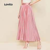 Saia Plissada Rosa Lovito: Elegância e Conforto - imagem 2