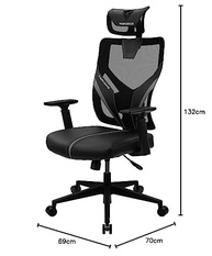 ThunderX3 Cadeira Ergonômica YAMA1BK Preta - Conforto e Estilo para Home Office - imagem 4