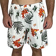 Bermuda Shorts Surftrip Floral Branco – Estilo e Conforto - imagem 2