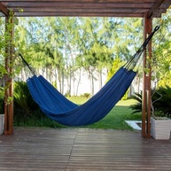 Rede de Dormir Jeans Life Basic Azul Royal com Preto - Conforto e Estilo para Qualquer Ambiente - imagem 3