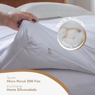 Pillow Top Luxo 10cm com Micropercal 200 Fios - Conforto Premium para Qualquer Colchão - imagem 4
