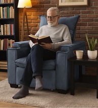 Poltrona Papai Reclinável Pulse com Porta-Copos e Carregador USB - Conforto e Tecnologia para o Lar - imagem 1