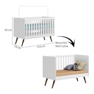 Quarto de Bebê Completo Qencanto Retrô Qmovi Branco - Estilo Vintage com Conforto Moderno - imagem 3