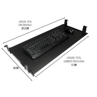 Suporte Retrátil para Teclado e Mouse Bimove - Organize Sua Mesa com Estilo e Conforto - imagem 4