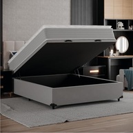 Cama Box Baú Casal com Molas Ensacadas e Pillow Top - Conforto Premium Martino Cinza - imagem 5