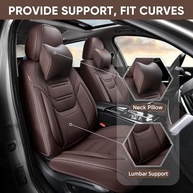 Conjunto Completo Capas de Assento Carro Couro Napa Respirável - TIEHESYT - imagem 3