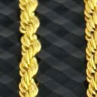 Conjunto Aço Dourado/Prata: Corrente + Pulseira - imagem 1