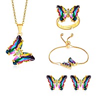 Conjunto Borboleta: Colar, Brincos e Pulseiras - imagem 1