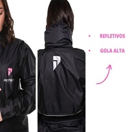 Capa Roupa Conjunto De Chuva Feminino Tam M Impermeável Nylon Pioneira Bolso Interno Motoqueira Motociclista Motoboy - imagem 5