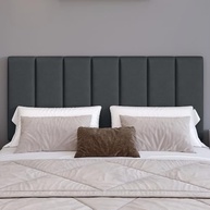 Conjunto Cabeceira Cama Casal 1,40 Modulada com Criado Mudo - Design Moderno Cinza - imagem 3
