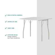 Conjunto Sala de Jantar Palermo com Mesa Retrátil e Cadeiras Ergonômicas Carraro - imagem 5