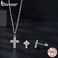 Conjunto Prata 925 Moissanite: Elegância em Cruz - imagem 1