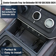 Bandeja Organizadora Console Central Land Rover Defender 90/110/130 (2020-2024) - Acessório Essencial - imagem 3