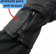 Luva de Couro Premium para Motoqueiro: Proteção Térmica Contra Frio Intenso - imagem 4