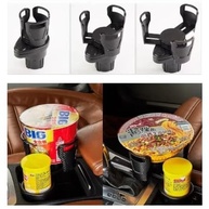 Porta Copo Universal 360° para Carro: Suporte Duplo Ajustável para Garrafas e Copos com Base Antivibração - imagem 2