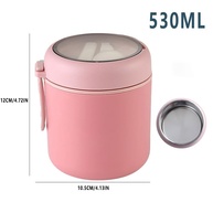 Copo Térmico de Aço Inoxidável com Colher e Tampa à Prova de Vazamento - Ideal para Sopas, Saladas e Refeições Quentes ou Frias - imagem 2