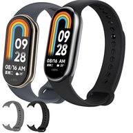Kit 2 Pulseiras para MI Band 8 Cor Preto e Cinza Bracelete em Silicone TPU Regulavel Macia Confortavel e Regulagem para Vários Tamanhos - imagem 3