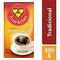 Café 3 Corações Tradicional 500g: Sabor Intenso e Frescor - imagem 2