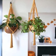 Suporte de Corda Macramê 70cm Mostarda - Decore com Estilo e Natureza - imagem 3